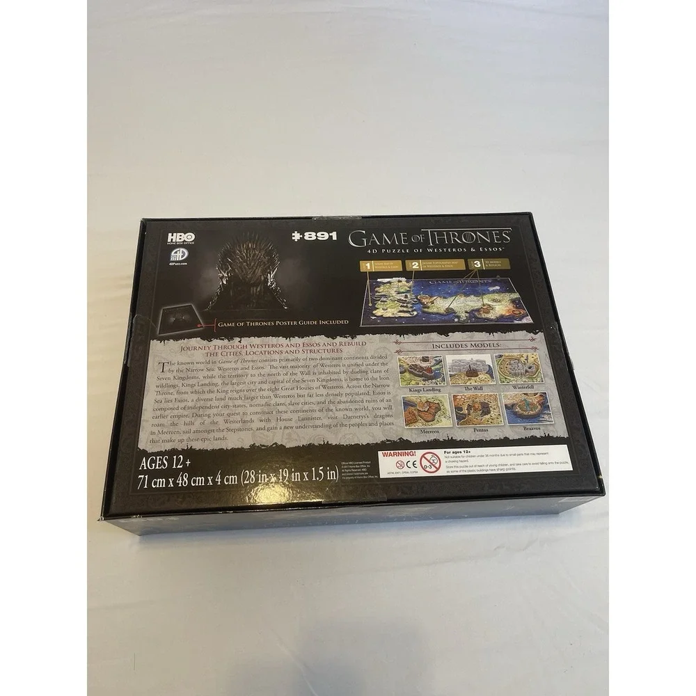 Game of Thrones 4D Puzzle of Westeros and Essos 891Pieces